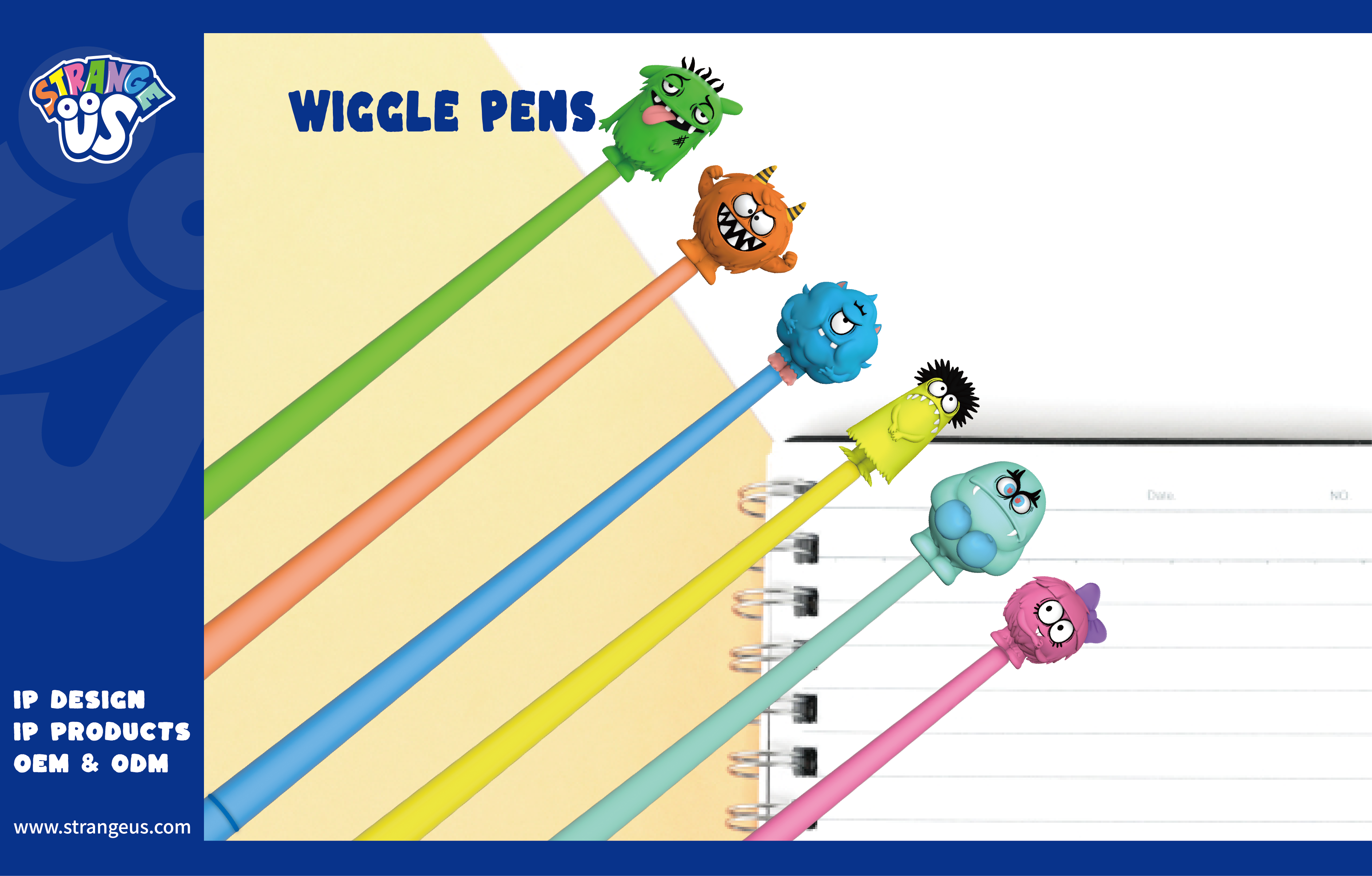Cute Monster Click Pens