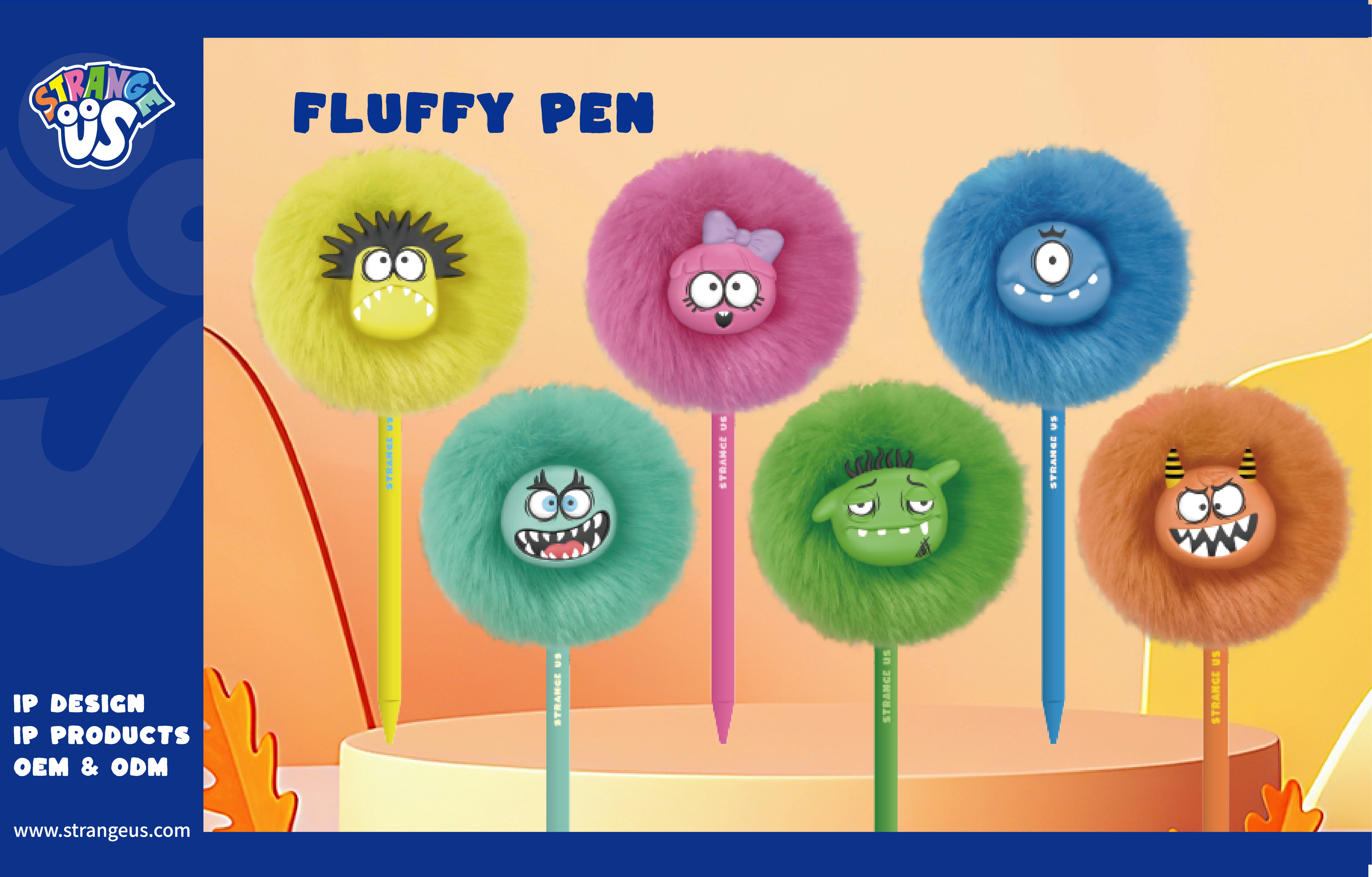 Cute Monster Click Pens