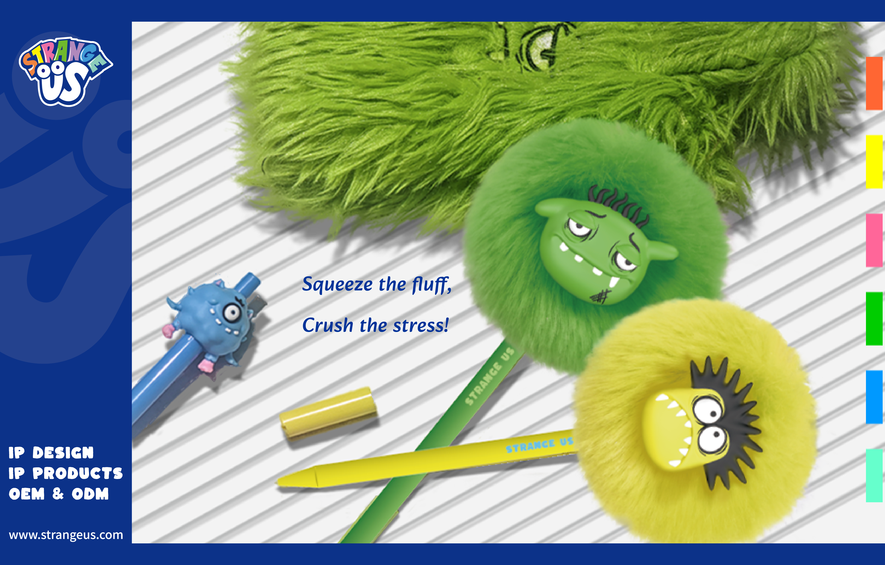 Cute Monster Click Pens