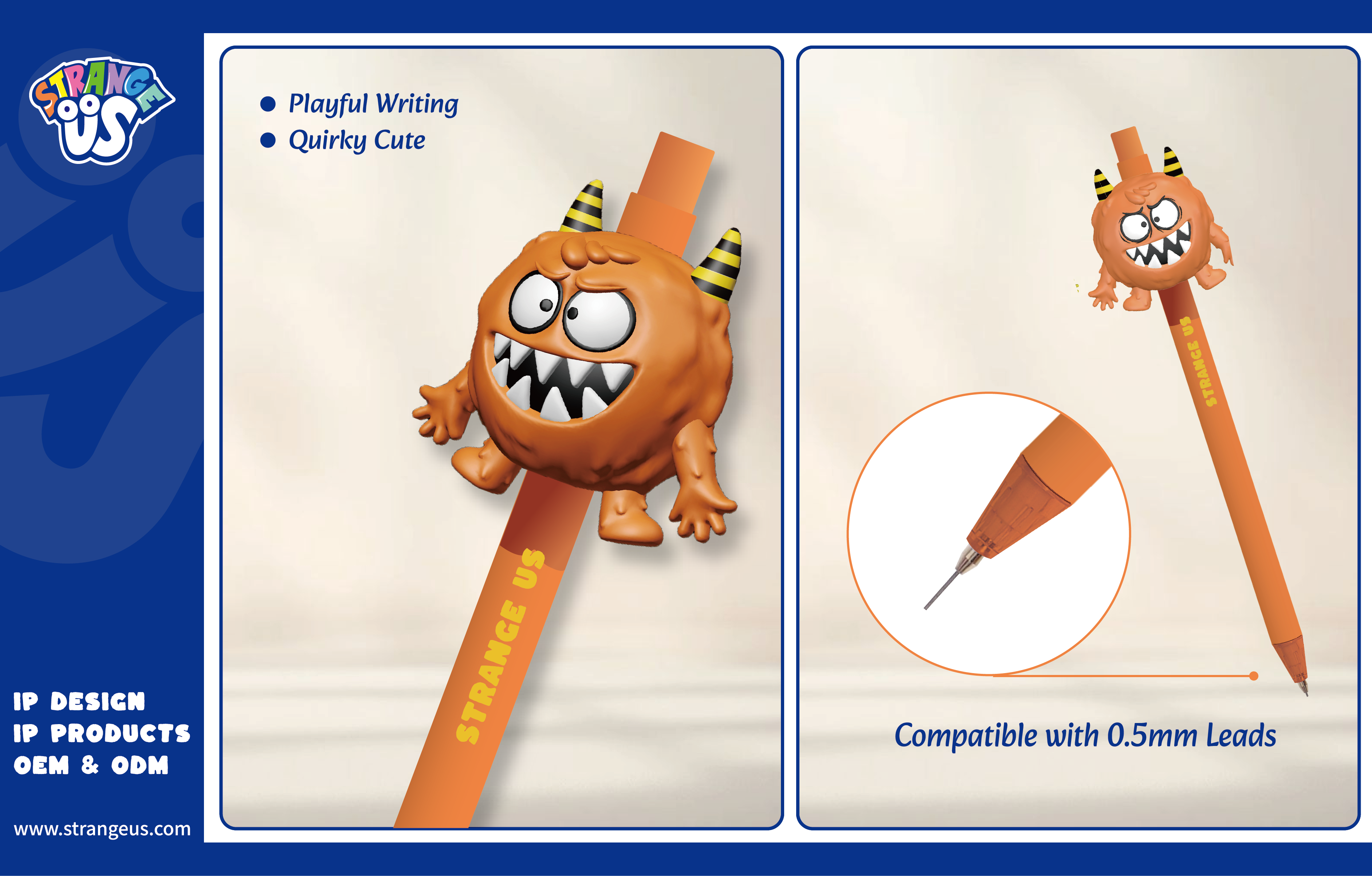 Cute Monster Click Pens