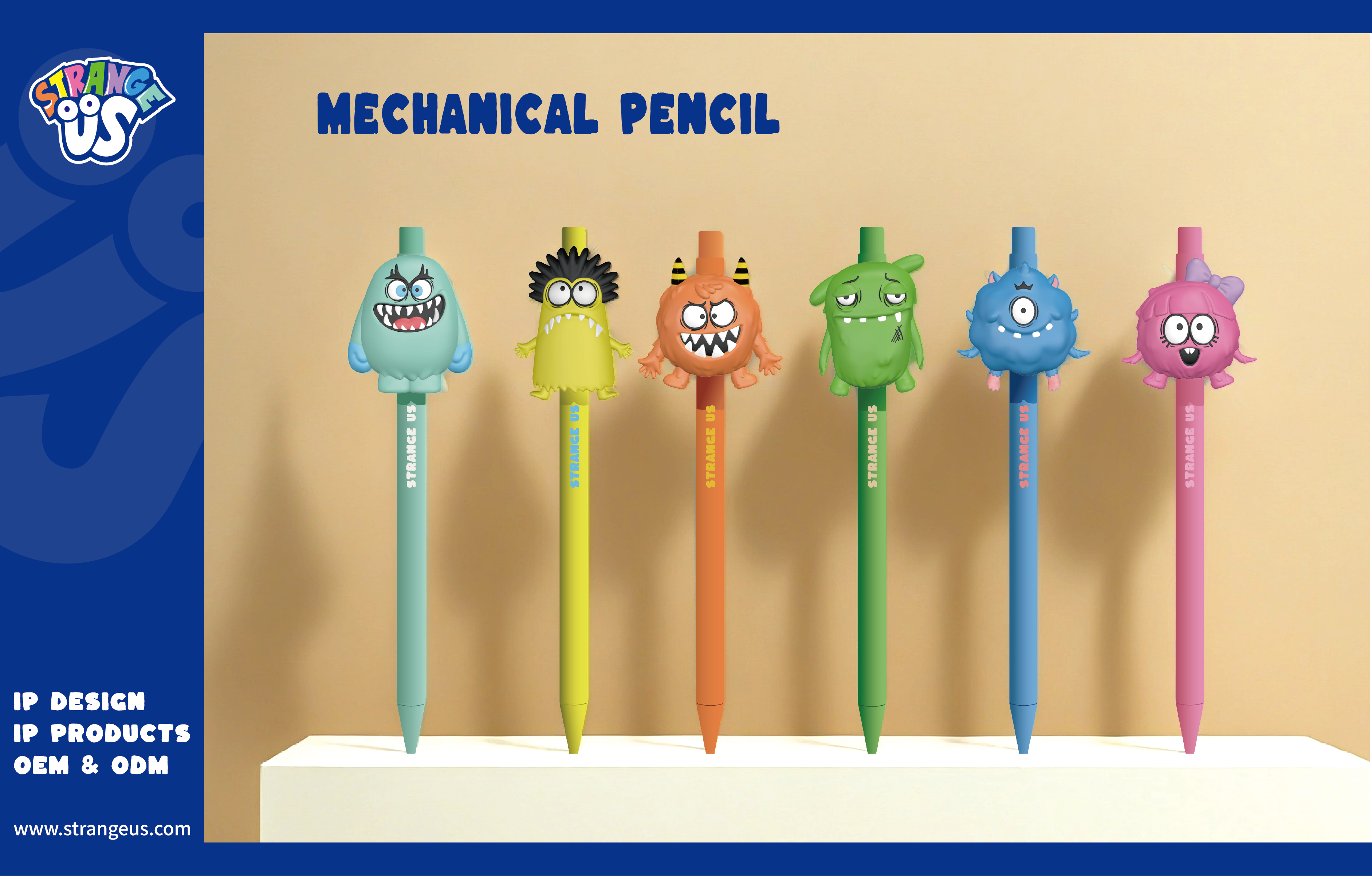 Cute Monster Click Pens