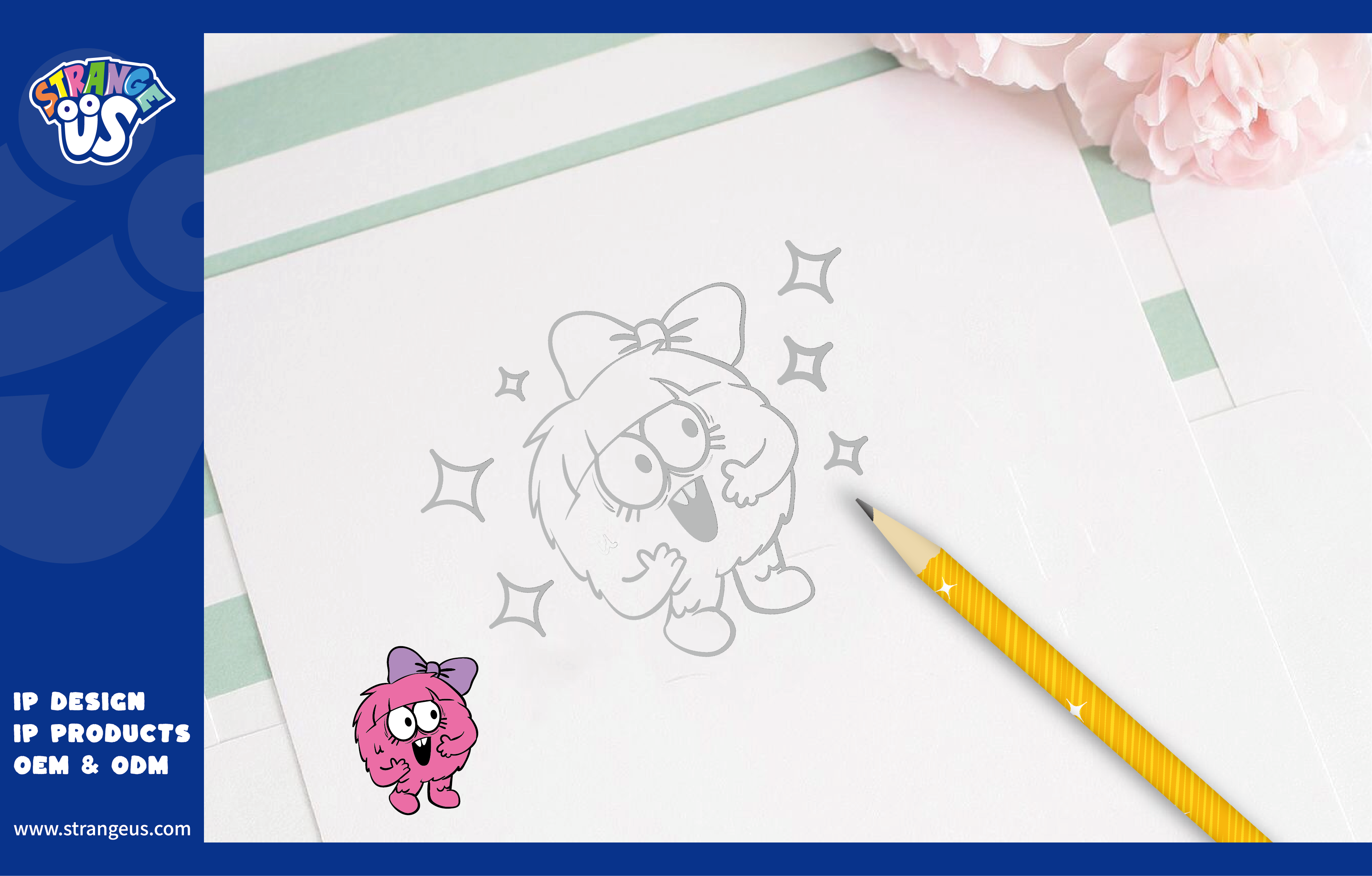 Cute Monster Click Pens