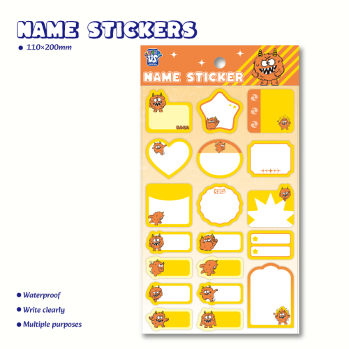 Monster Name Stickers