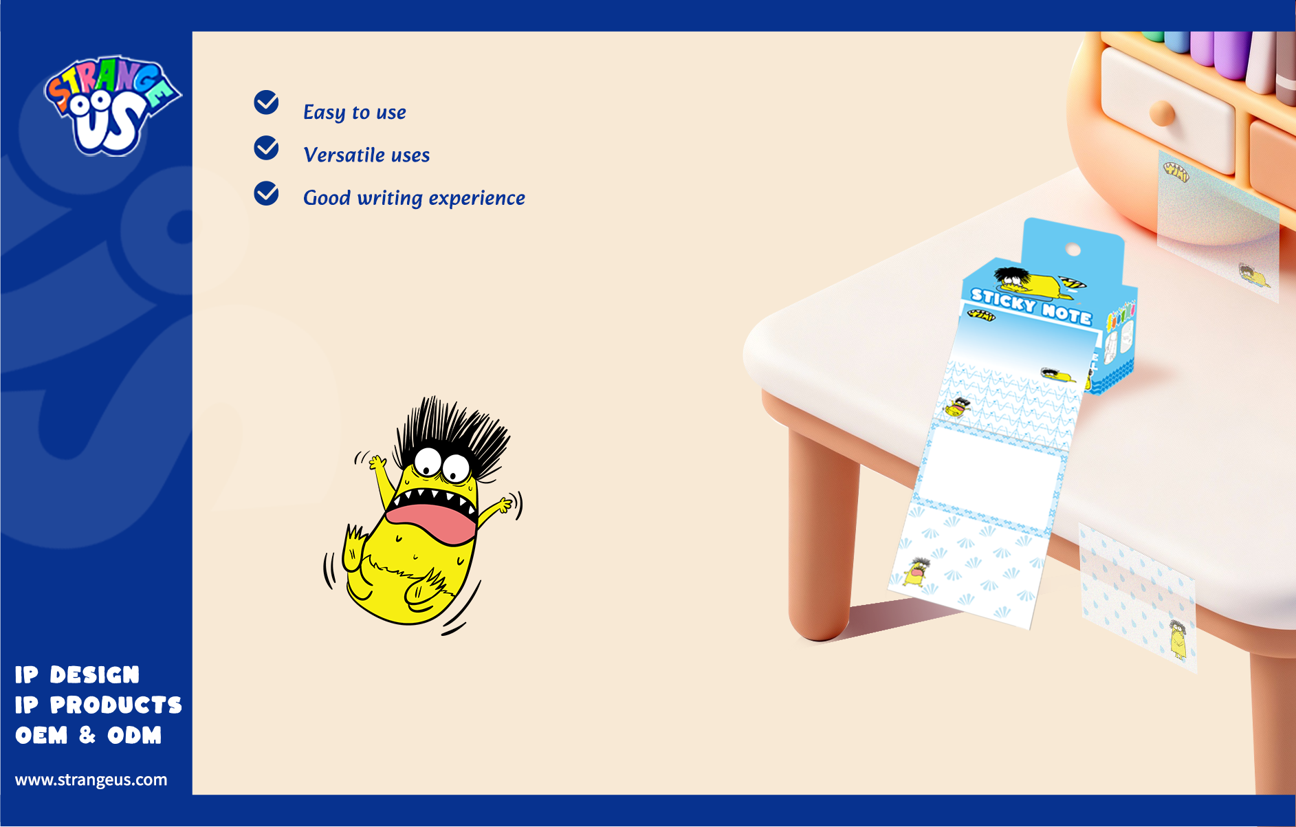 Cute Monster Click Pens