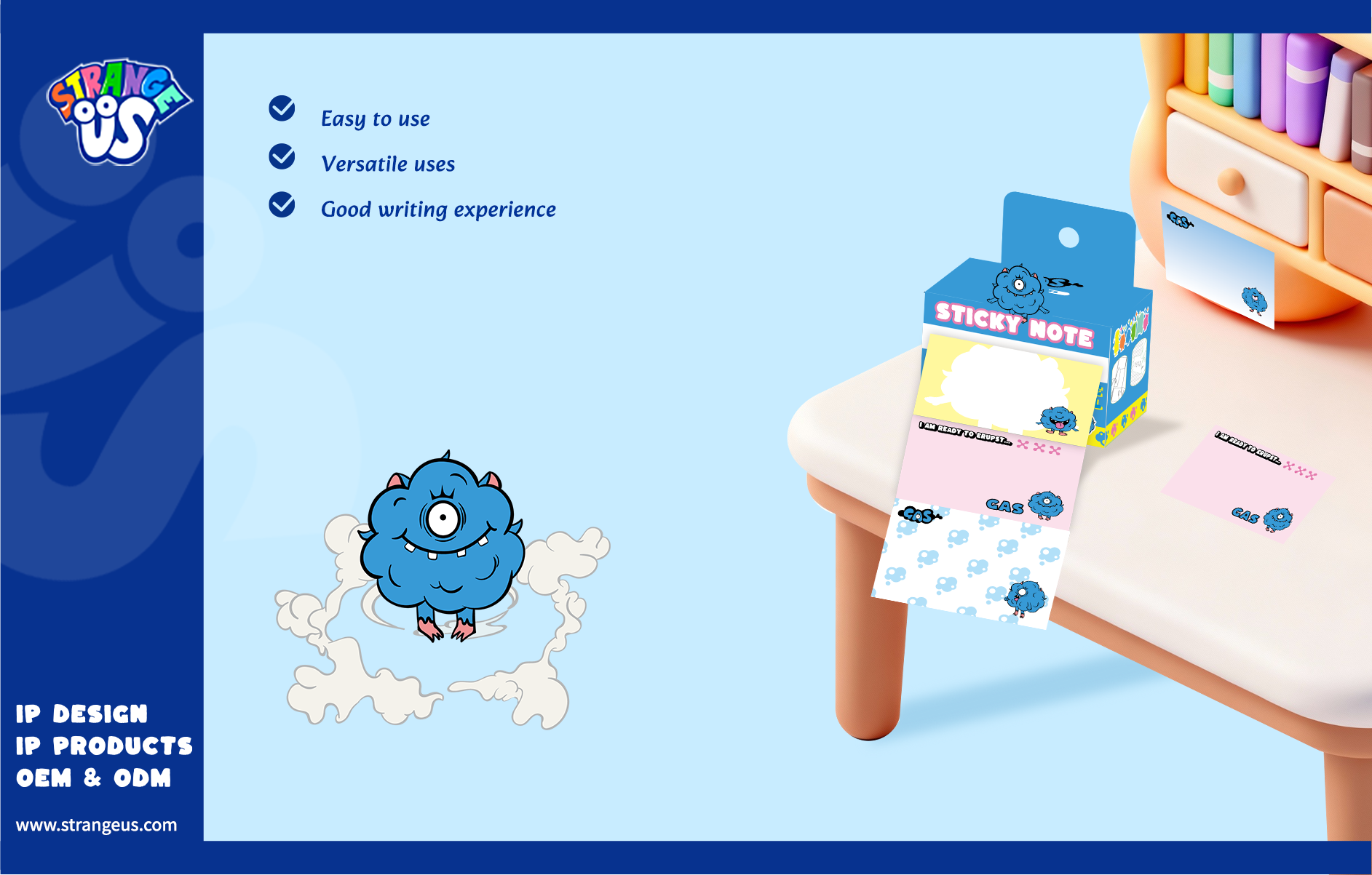 Cute Monster Click Pens