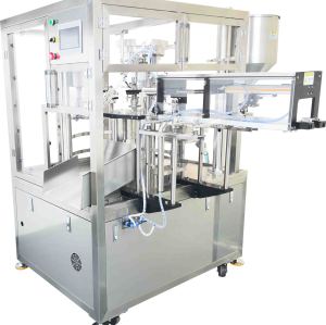 High Speed Two-Head Automatic Liquid Spout Pouch Filling and Capping Machine for liquid and paste