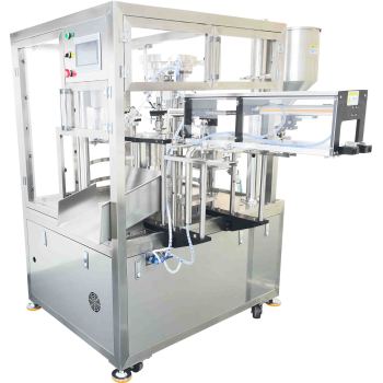 High Speed Two-Head Automatic Liquid Spout Pouch Filling and Capping Machine for liquid and paste