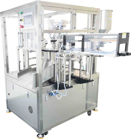 High Speed Two-Head Automatic Liquid Spout Pouch Filling and Capping Machine for liquid and paste