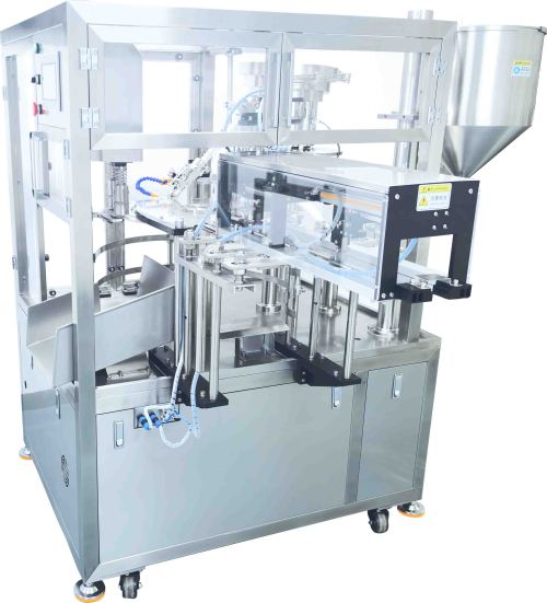 High Speed Two-Head Automatic Liquid Spout Pouch Filling and Capping Machine for liquid and paste