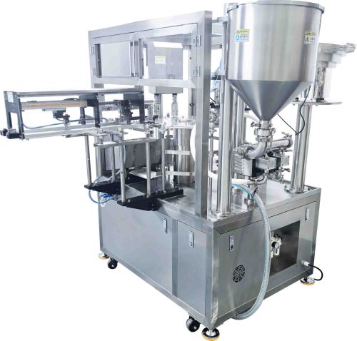 High Speed Two-Head Automatic Liquid Spout Pouch Filling and Capping Machine for liquid and paste