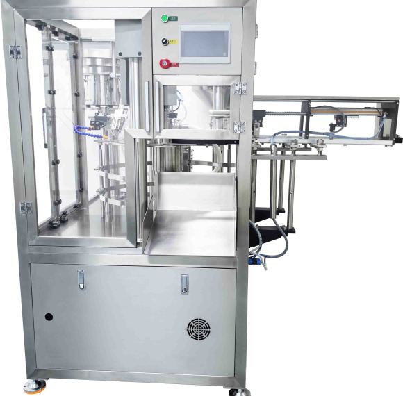 High Speed Two-Head Automatic Liquid Spout Pouch Filling and Capping Machine for liquid and paste