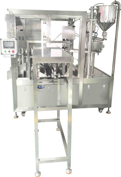 High Speed 4 Heads Automatic Liquid Spout Pouch Sealing Machine manufacturer