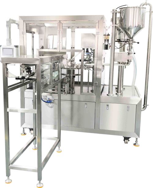 High Speed 4 Heads Automatic Liquid Spout Pouch Sealing Machine manufacturer
