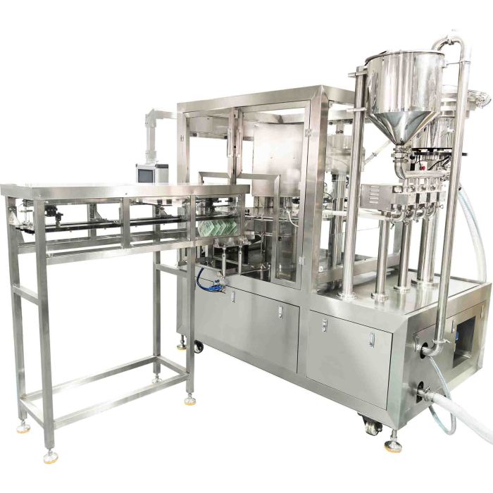 High Speed 4 Heads Automatic Liquid Spout Pouch Sealing Machine manufacturer