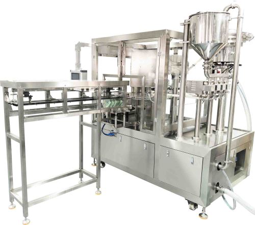 High Speed 4 Heads Automatic Liquid Spout Pouch Sealing Machine manufacturer