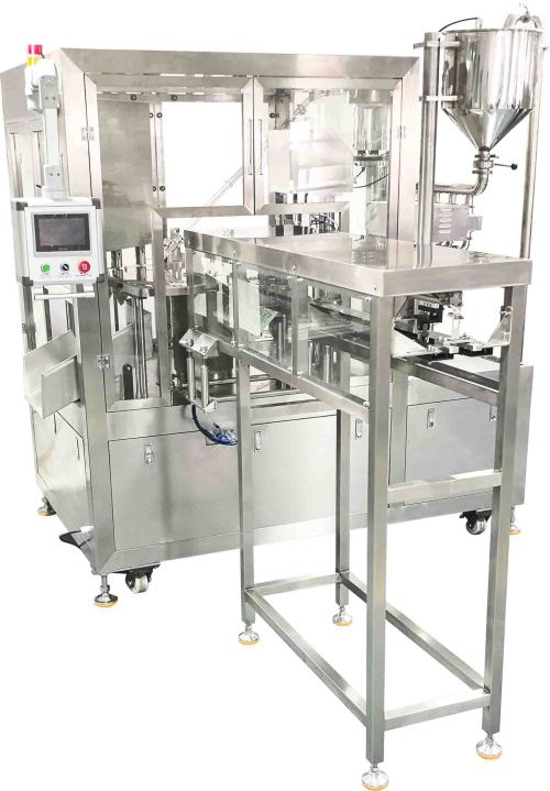 High Speed 4 Heads Automatic Liquid Spout Pouch Sealing Machine manufacturer