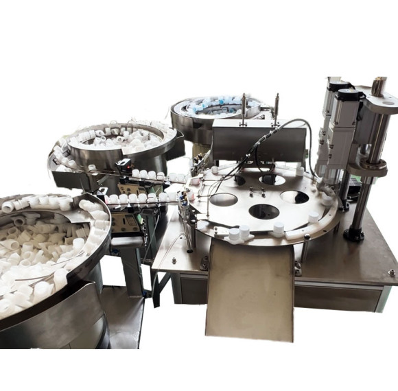 Two Heads Screwing Machine for Spout Pouch Lids