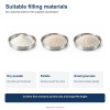 Semi Automatic Capsule Filler with Vacuum Separation and Locking for Powder Pellets and Granules
