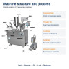 Semi Automatic Capsule Filler with Vacuum Separation and Locking for Powder Pellets and Granules