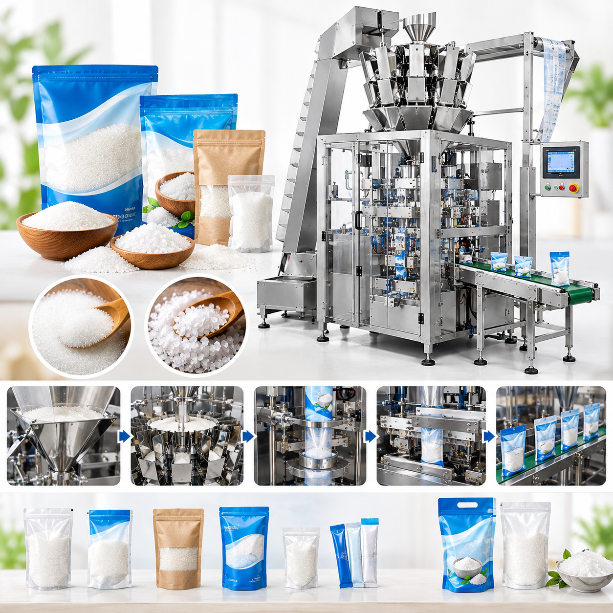 Granule Sugar and Salt Packing Machine: Improving Accuracy, Speed, and Packaging Quality