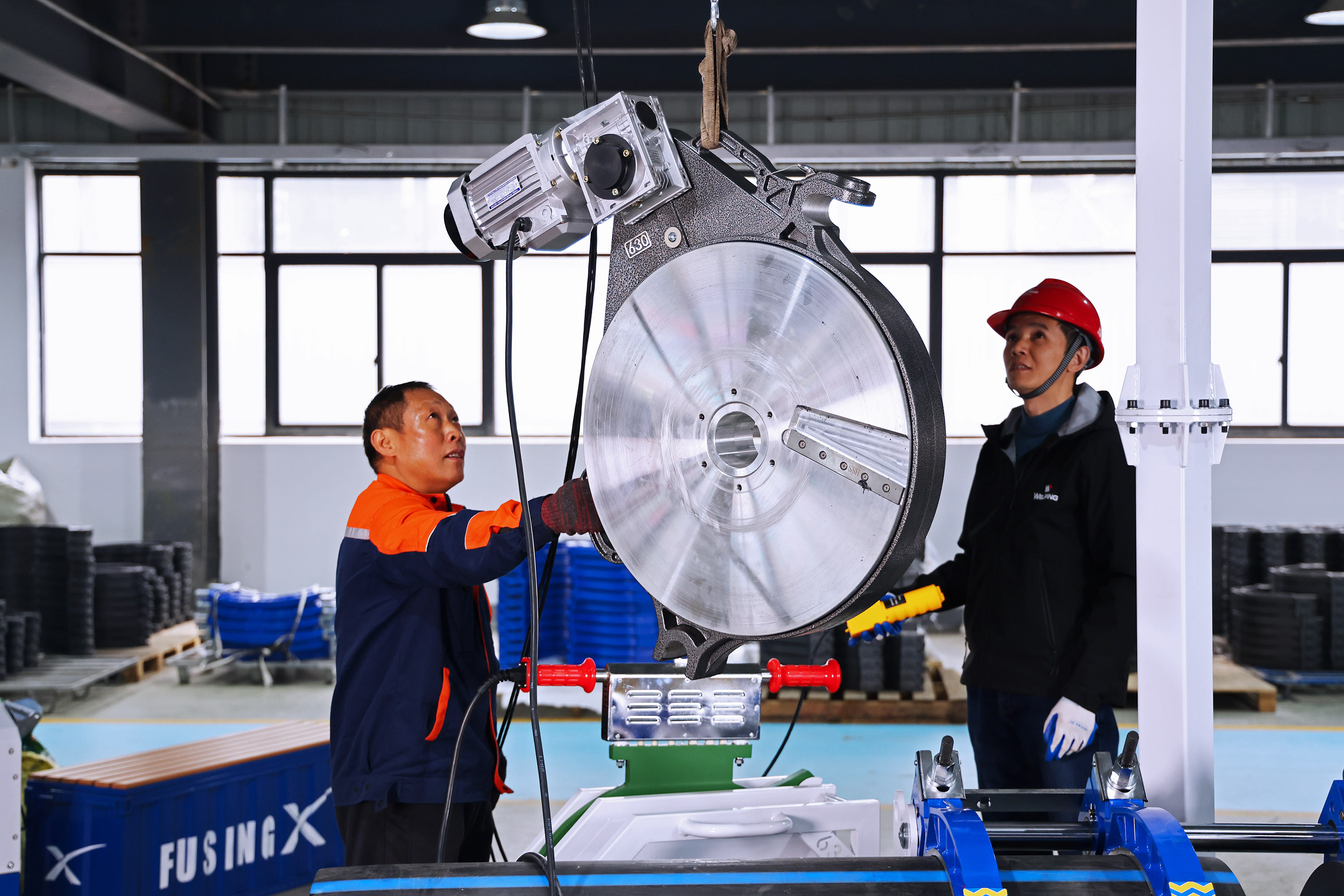 FX630 Large-Diameter PE Pipe Welding Test｜Factory Operation Summary