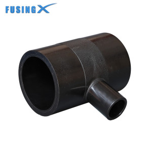FusingX Small Size HDPE Reducing Tee | Butt Fusion Fitting | PE100 | DN75×50–DN250×225 | PN16