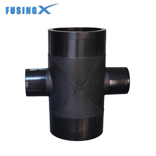 FusingX HDPE Reducing Cross Butt Fusion Fitting | PE100 | DN500×110–DN800×630 | PN16