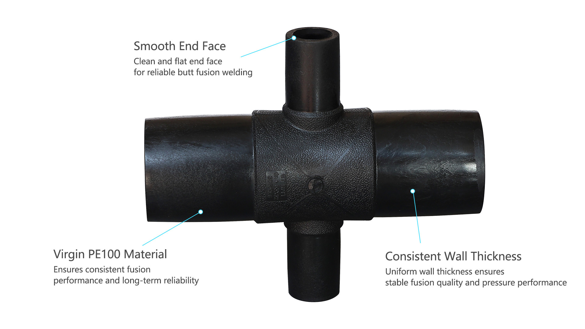 hdpe butt fusion fitting end face