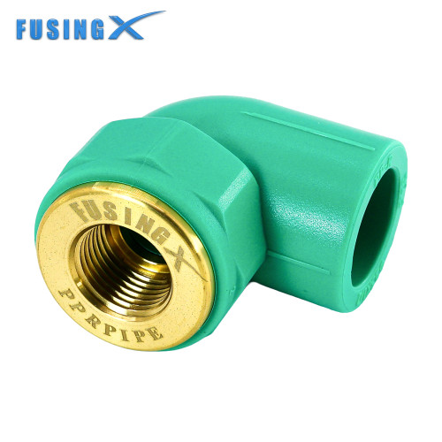 FusingX PPR Female Thread Elbow 90° | PPR x Brass Male Thread Fitting | DN20–32