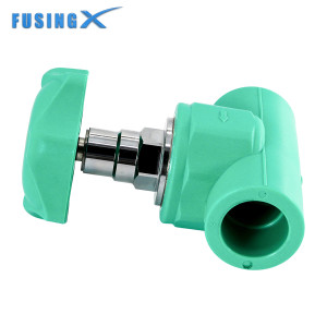 FusingX PPR Angle Gate Valve | PP-R Stop Valve with Brass Stem | DN20–32