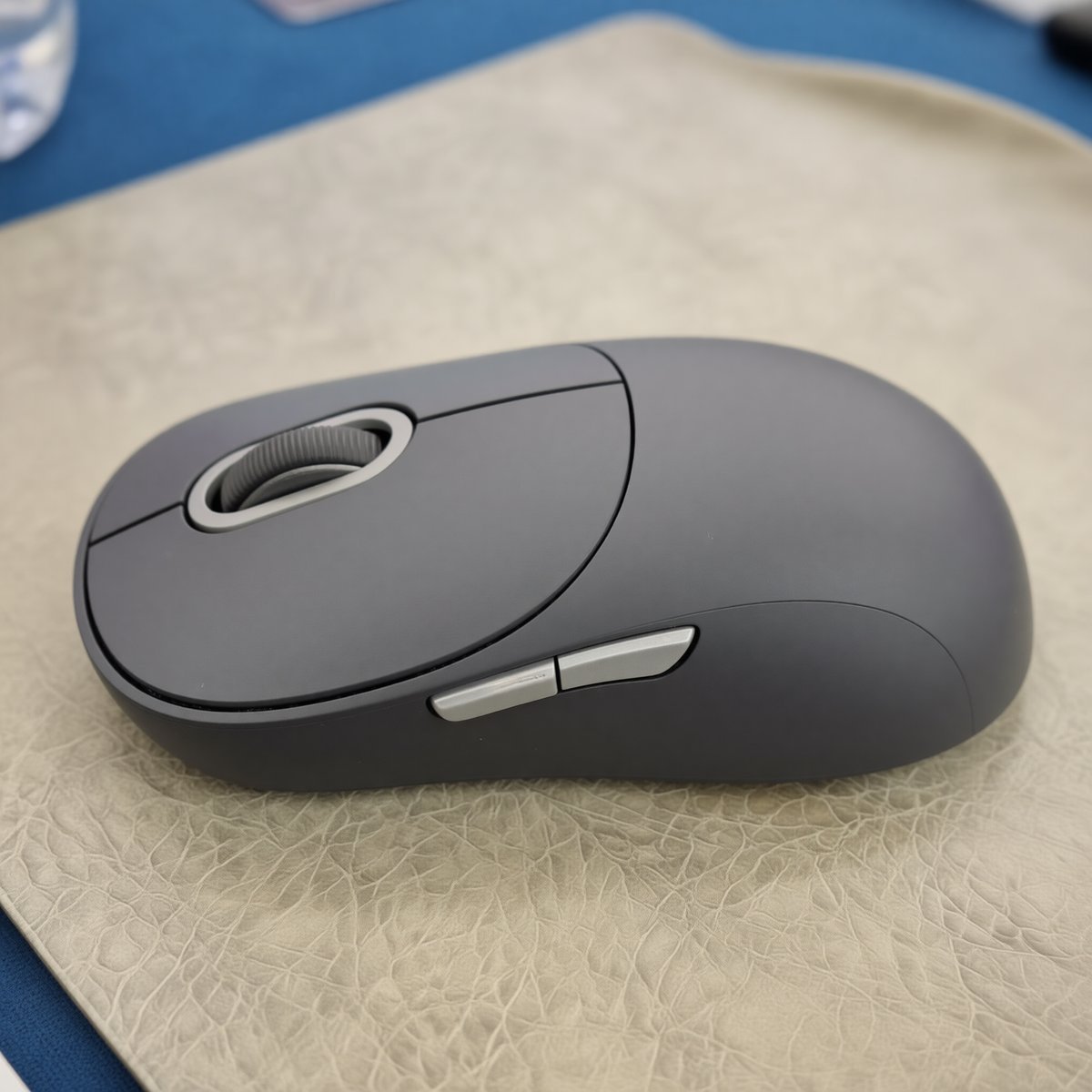 Textured surface and ergonomic buttons close-up