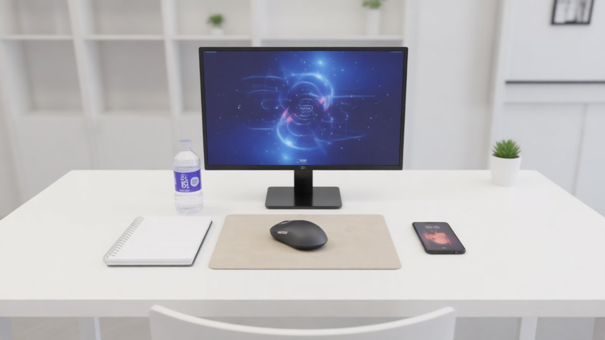Mouse in minimalist professional office