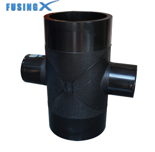 HDPE Pipe Fittings Cross Tee Fittings Poly Pipe Fusion Fittings For HDPE Drain Water Engineering