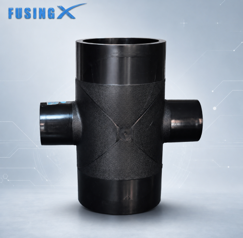 FusingX HDPE Reducing Cross Butt Fusion Fitting | PE100 | DN500×110–DN800×630 | PN16