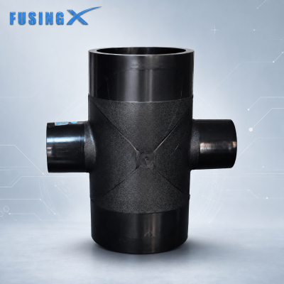 FusingX HDPE Reducing Cross Butt Fusion Fitting | PE100 | DN500×110–DN800×630 | PN16