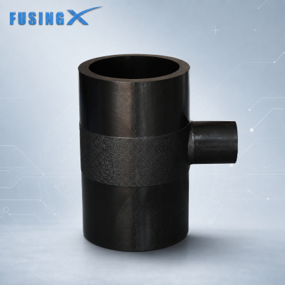 FusingX Small Size HDPE Reducing Tee | Butt Fusion Fitting | PE100 | DN75×50–DN250×225 | PN16