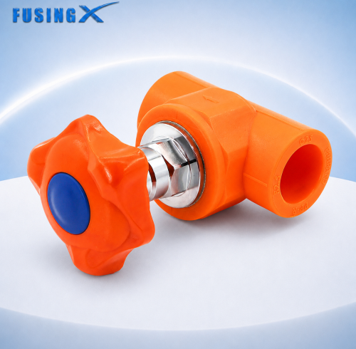 FusingX PPR Angle Gate Valve | PP-R Stop Valve with Brass Stem | DN20–32