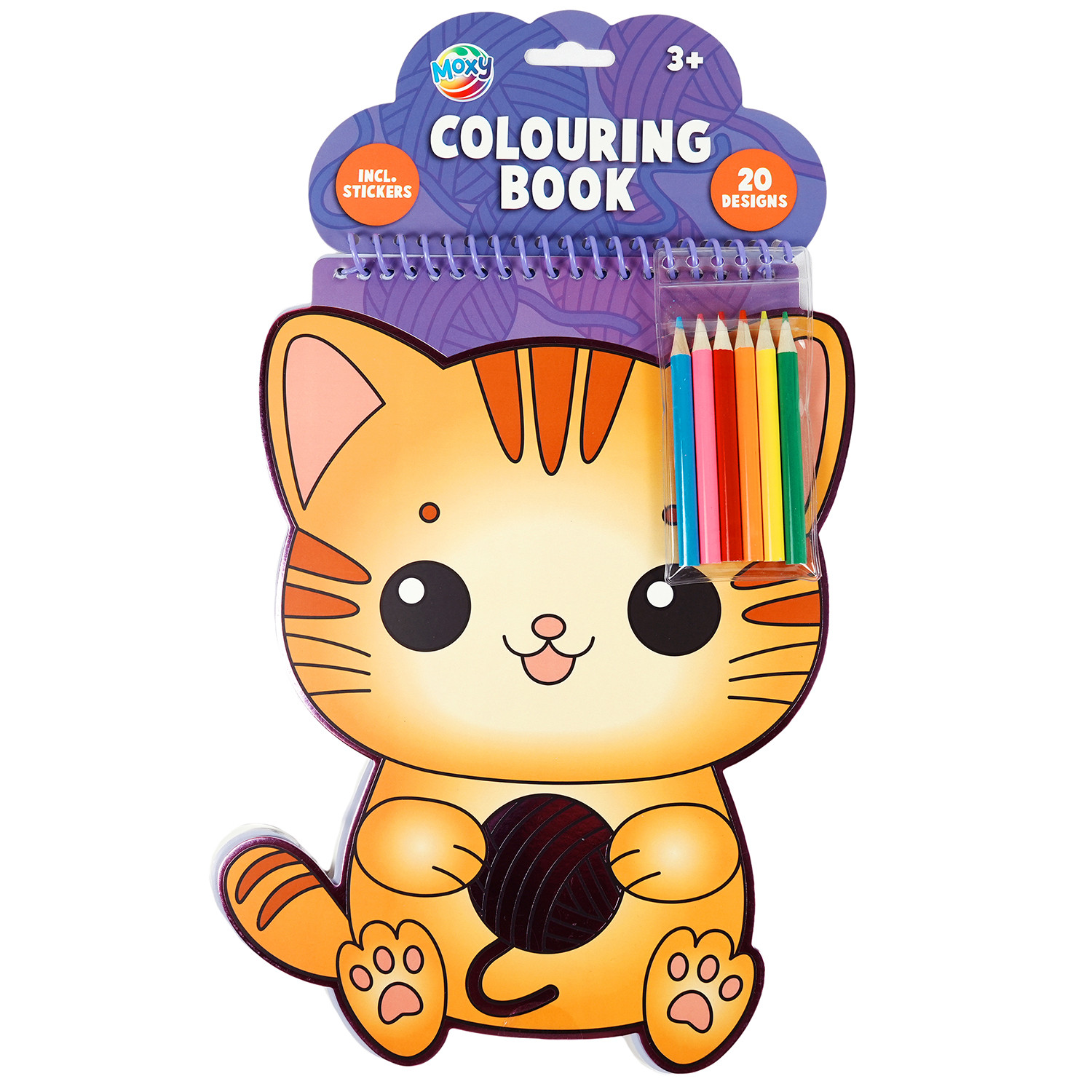 Cute cat shaped coloring book