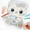 Purr-fect Cat-Shaped Art Set