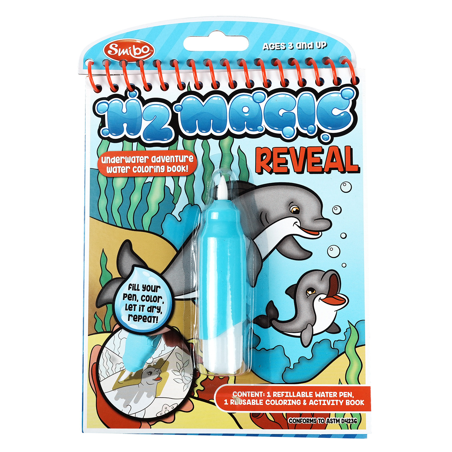 Mess-free water reveal book