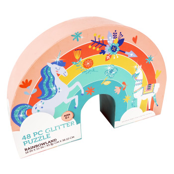 48-Piece Magical Rainbow Shaped Jigsaw Puzzle