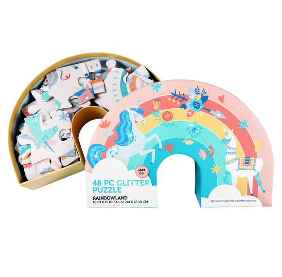 48-Piece Magical Rainbow Shaped Jigsaw Puzzle