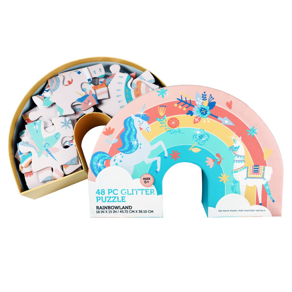 48-Piece Magical Rainbow Shaped Jigsaw Puzzle