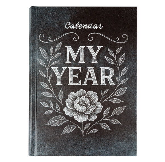 A5 Elegant Book-Style Daily Calendar & Planner