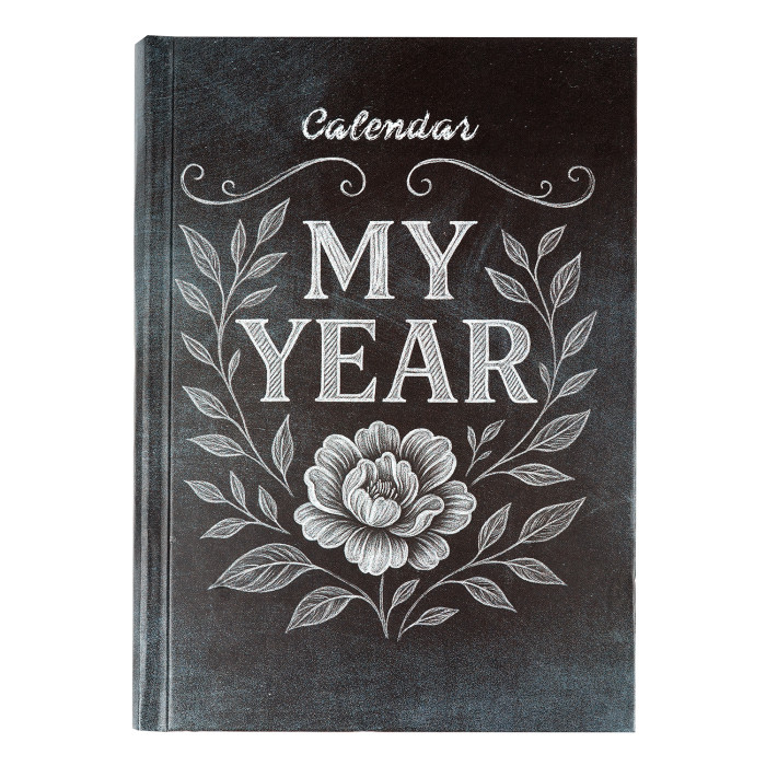 A5 Elegant Book-Style Daily Calendar & Planner