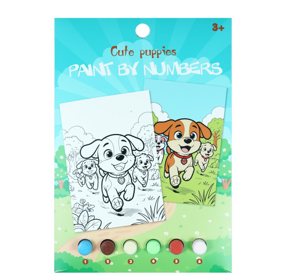 Cute Puppy Paint by Number Kit