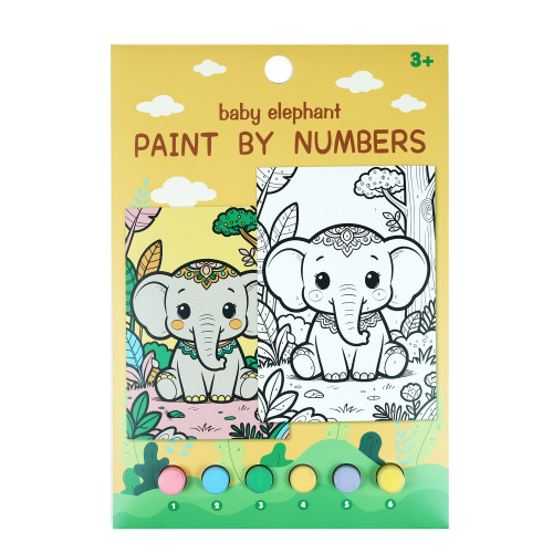 Baby Elephant Paint by Number Kit