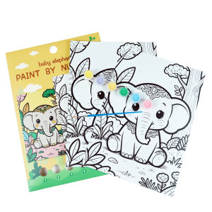 Baby Elephant Paint by Number Kit
