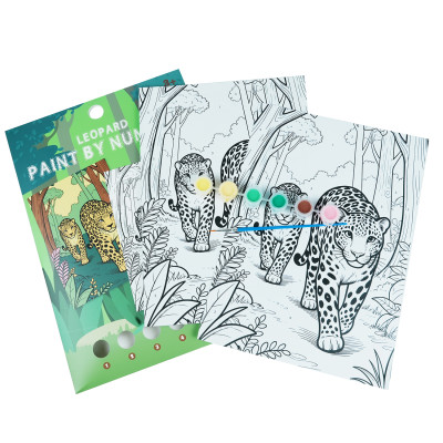 Forest Leopard Paint-by-Number Kit