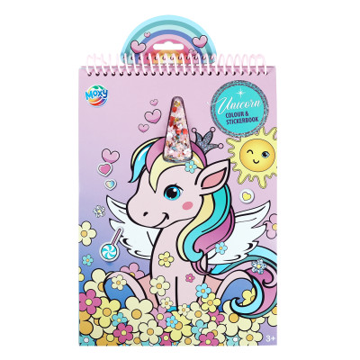 Pastel Shimmer Unicorn coloring book